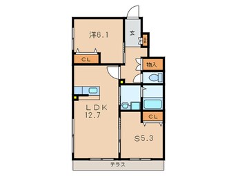 間取図 ボヌールM Ⅰ