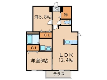 間取図 コーストビューひびき