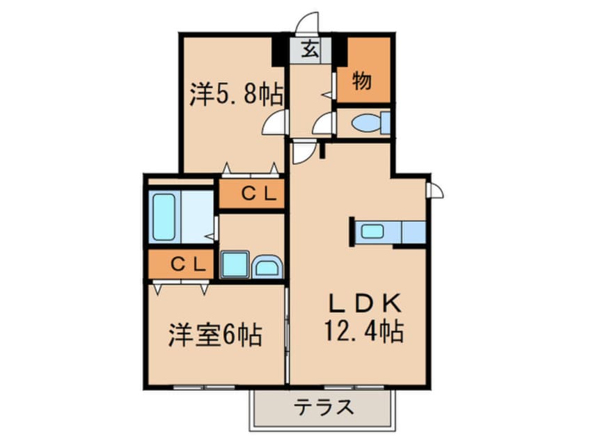 間取図 コーストビューひびき