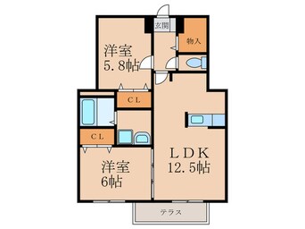 間取図 コーストビューひびき