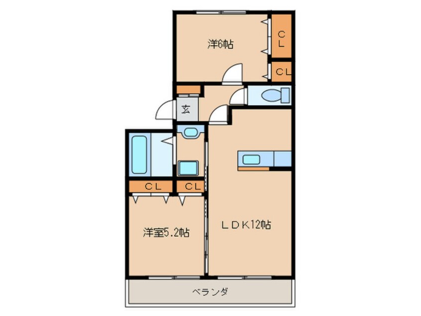 間取図 リベルテ空港東