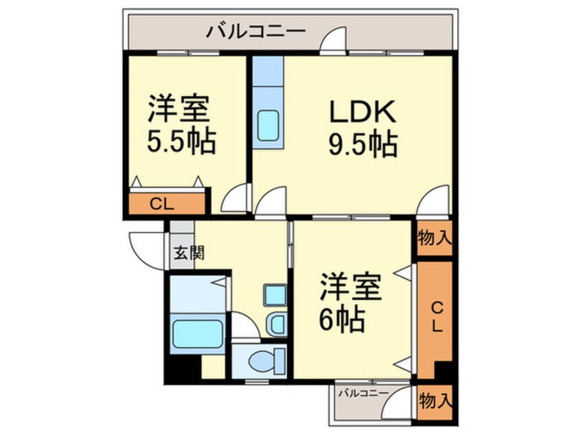 間取図 金久ビル１００棟