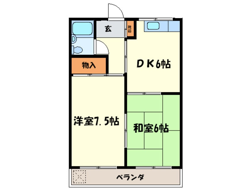 間取図 ふじコーポ