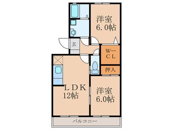 間取図 クレール徳力