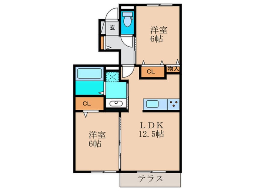 間取図 D-room十連寺　壱番館