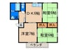 ディアス馬場Ａ 3DKの間取り
