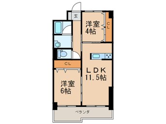 間取図 童子丸第10晴和ビル