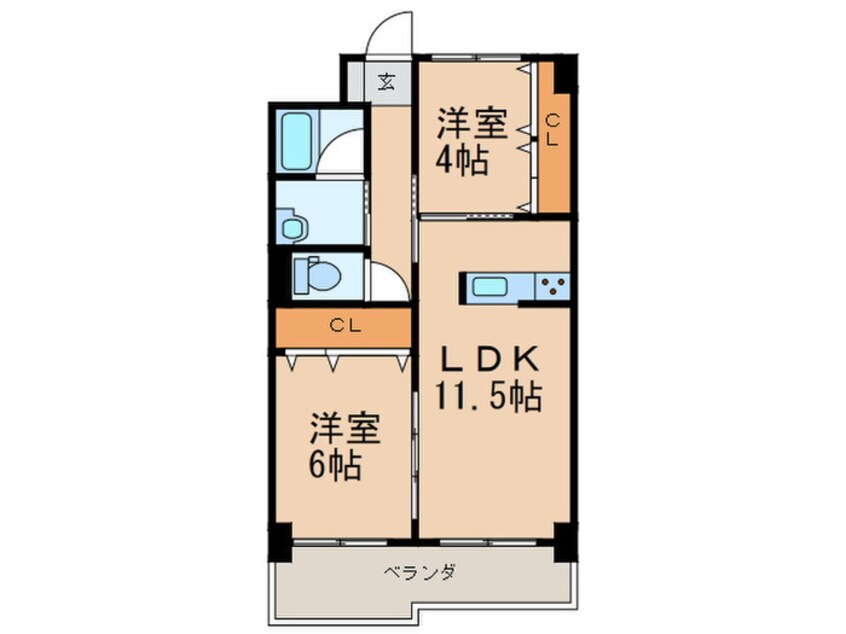 間取図 童子丸第10晴和ビル