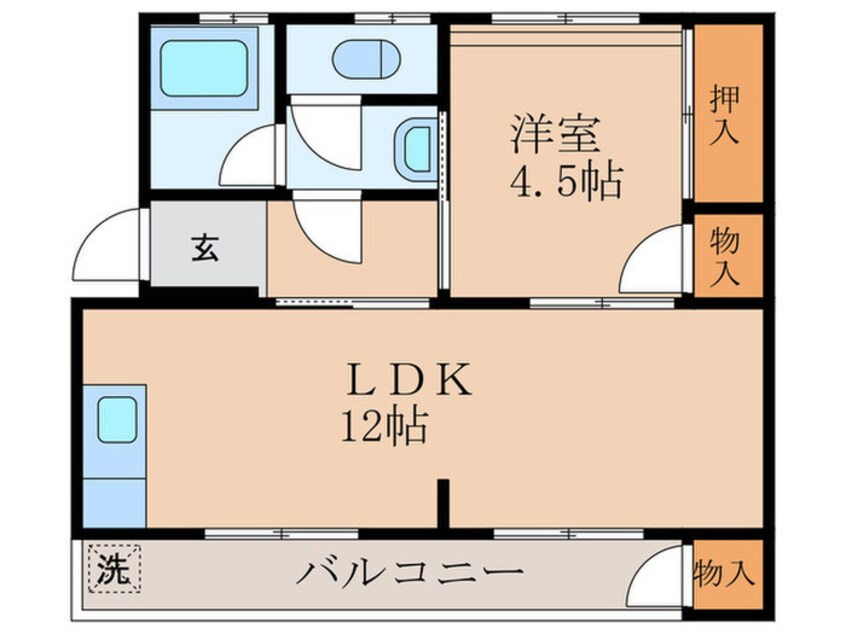 間取図 津川アパ－ト