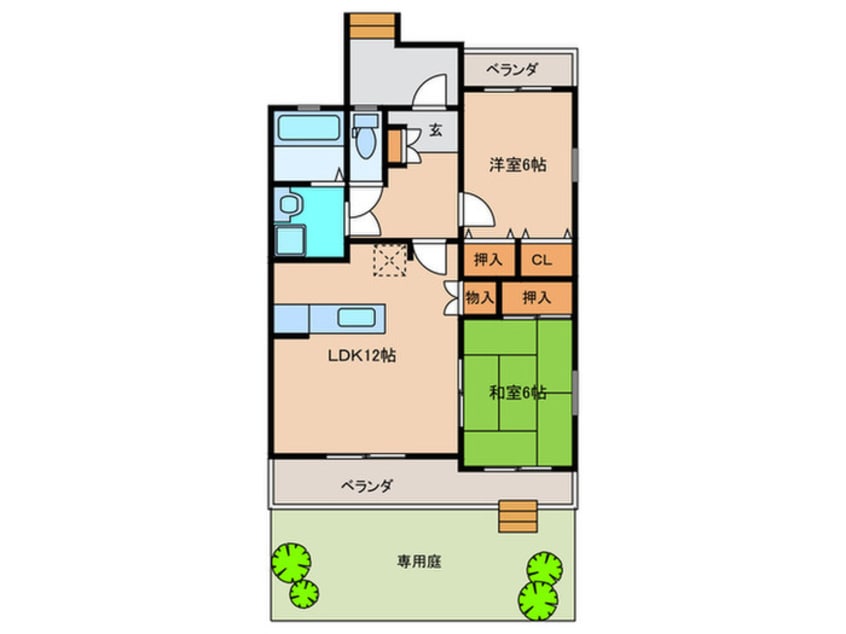 間取図 コ－ポ光岡Ⅲ