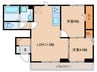 TORISIA花見が丘 2LDKの間取り