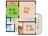 宮市アパート 2DKの間取り