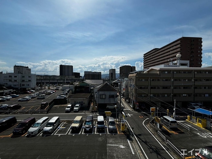 室内からの展望 宮市アパート