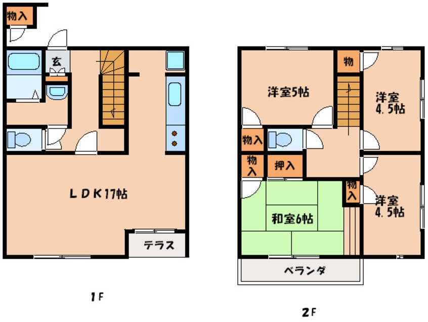 間取図 サザンロ－ドコ－ポラスＢ