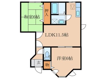 間取図 エスタシオン三毛門Ⅱ