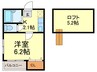 ポラリス筑紫丘 1Kの間取り