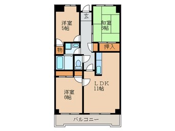 間取図 本多ハイツ長門石