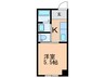 高良山ハイツ 1Kの間取り