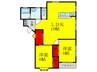 ソシアル上大利 2LDKの間取り