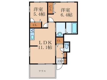 間取図 シトラスコート門司港Ａ棟