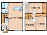 サンラプロ塔野　Ｄ 3LDKの間取り