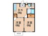 セピアハイツ荒木Ａ棟 2DKの間取り