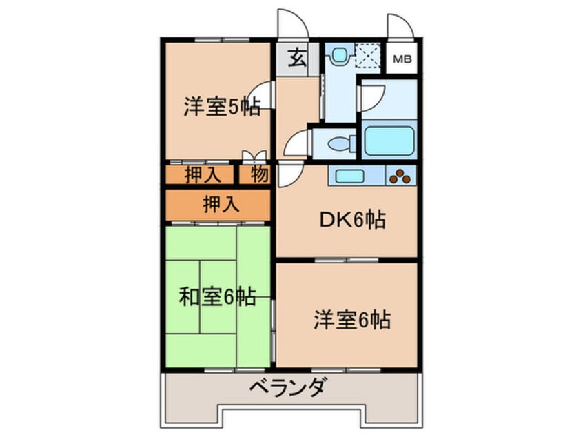 間取図 フローラル ホクザイ
