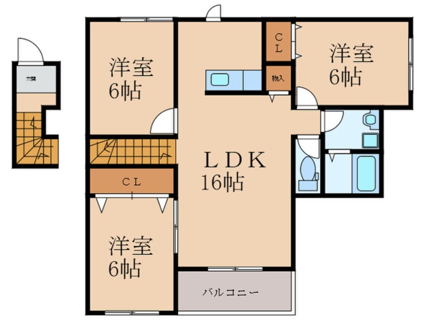 間取図 Ｎｏｒth　Ｃｏｕｒｔ　小倉南