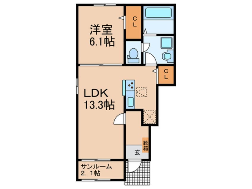 間取図 オーリュー　Ｂ
