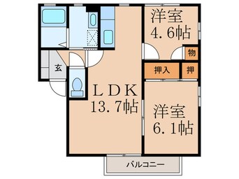 間取図 ガーデンシティ今井 Ａ棟