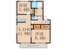 ガーデンシティ今井 Ｃ棟 2LDKの間取り
