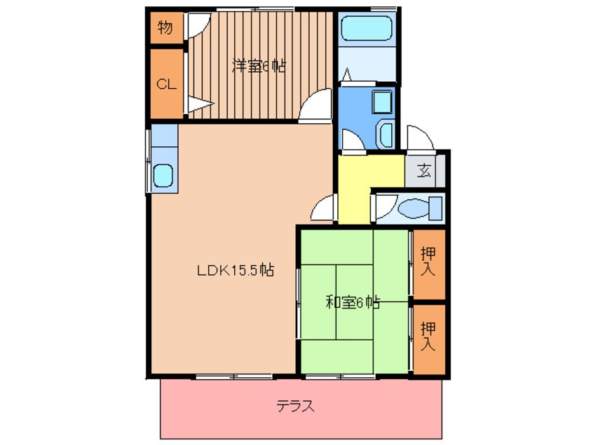 間取図 リュミエ－ル舞の里Ｃ