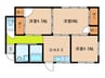 谷山仁部貸家 3DKの間取り