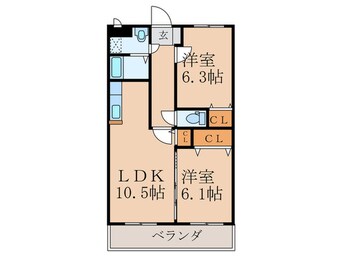 間取図 行橋パ－クマンションⅡ