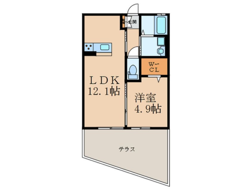 間取図 リブフラット横代
