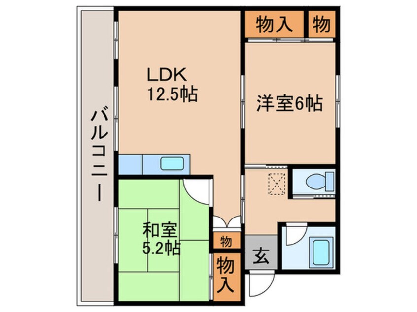 間取図 ヴィラナリー中間Ⅱ　4号棟