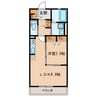 Chime境川 1LDKの間取り