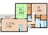 グランディ－ル愛ⅡＢ棟 2LDKの間取り