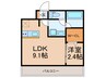 ｸﾞﾗﾝﾌｫｰﾚ博多ｳｫｰﾀｰﾌﾛﾝﾄ 1LDKの間取り