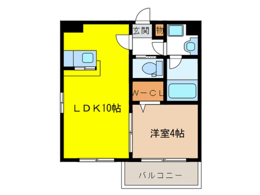 間取図 MODERN　PALAZZO天神南Leaf