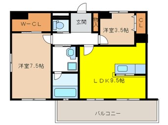 間取図 MODERN　PALAZZO天神南Leaf