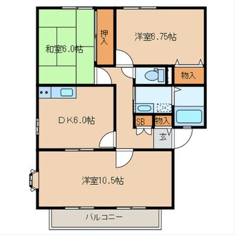 間取図 ウィンディア日の里