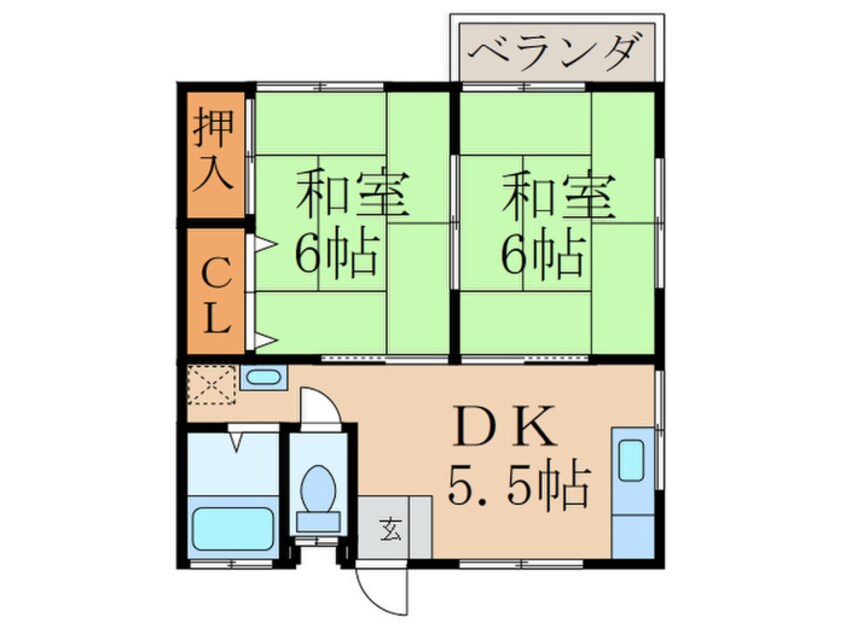 間取図 橋本アパ－ト