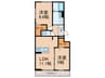 D-ROOM小郡 2LDKの間取り