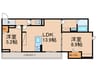 D-ROOM小郡 2LDKの間取り