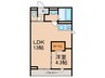 D-ROOM小郡 1LDKの間取り