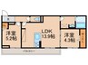 D-ROOM小郡 2LDKの間取り