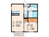 Ｄ－ＲＯＯＭ熊本 1LDKの間取り