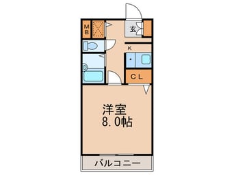 間取図 オークヴィラ箱崎ｽﾃｰｼｮﾝ6ｔｈ