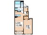 La  Mer  Ⅱ 1LDKの間取り